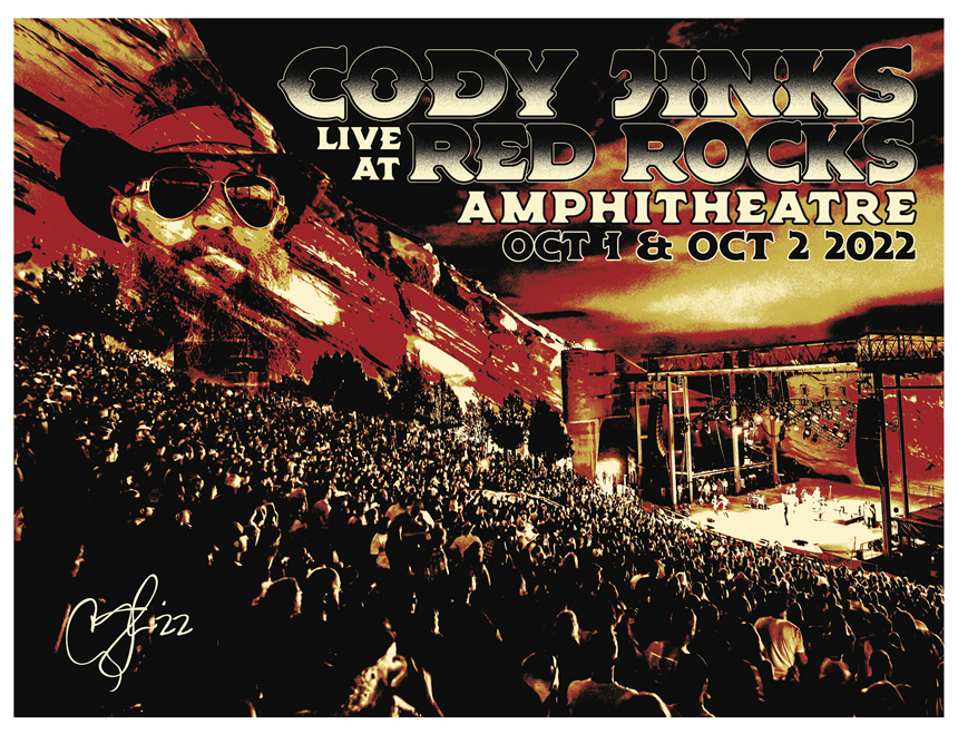 Red Rocks 2022 Poster – Cody Jinks