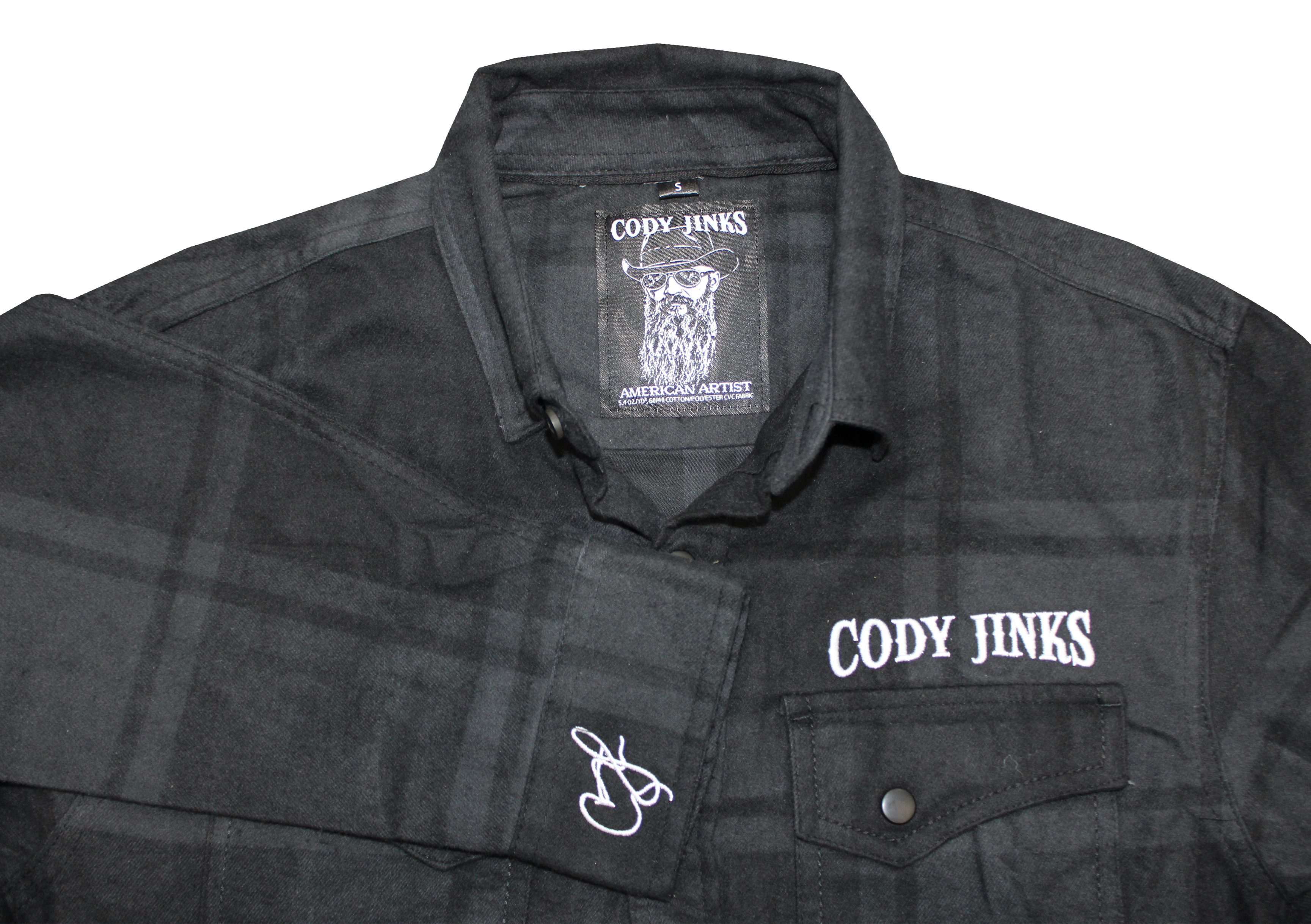 Cody Jinks Blk Flannel