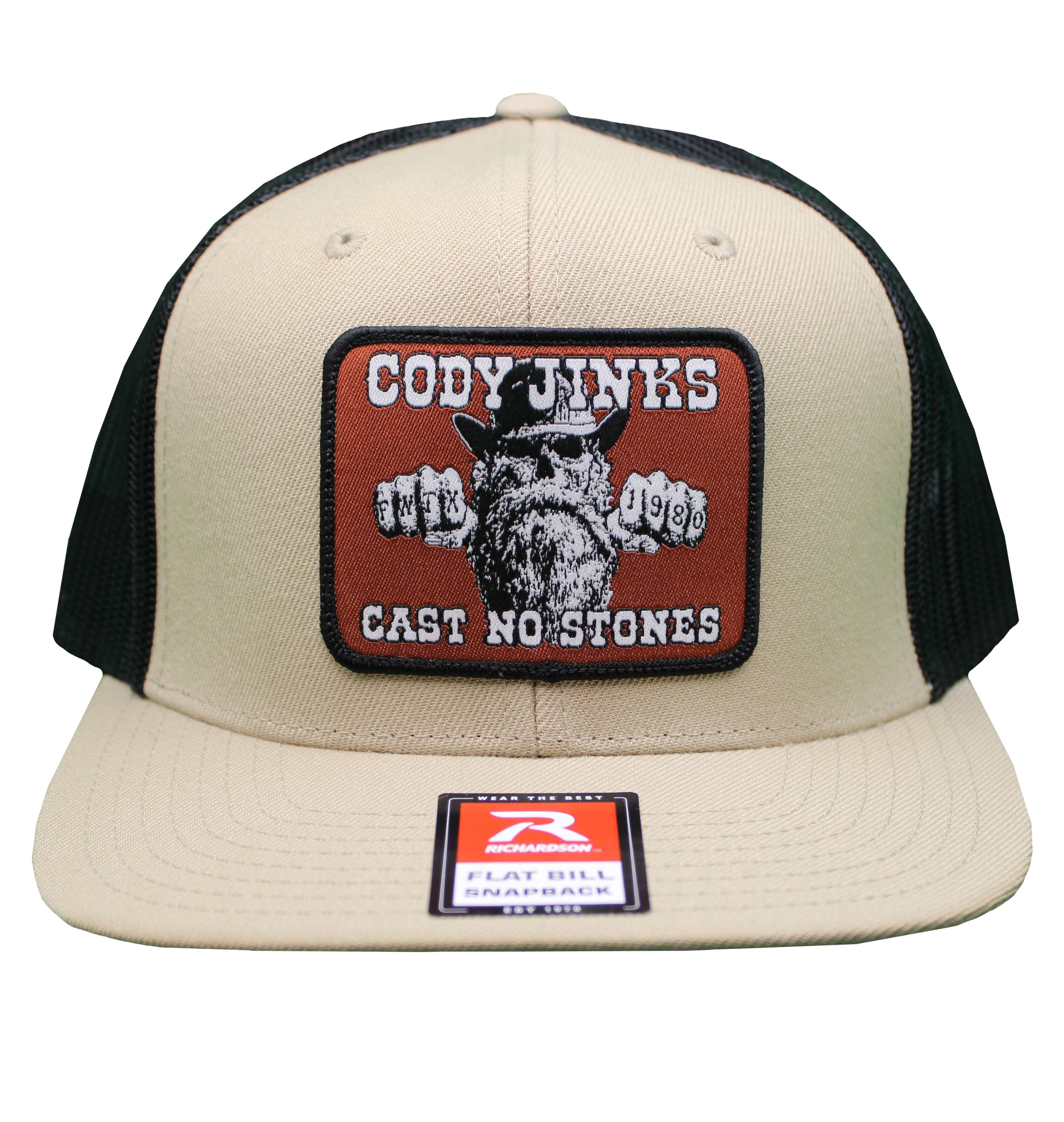 Khaki CNS Patch Hat & Script Blk Flatbill Hat