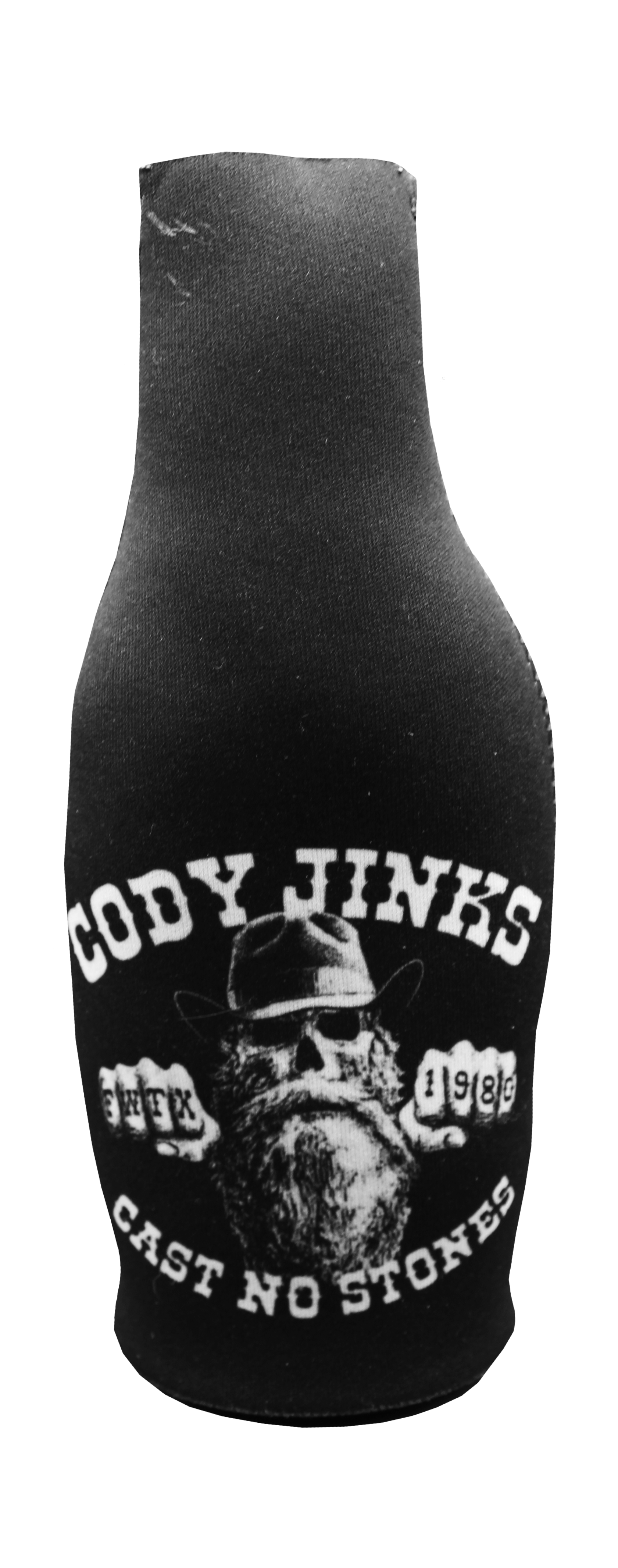 Cast No Stones Bottle Koozie