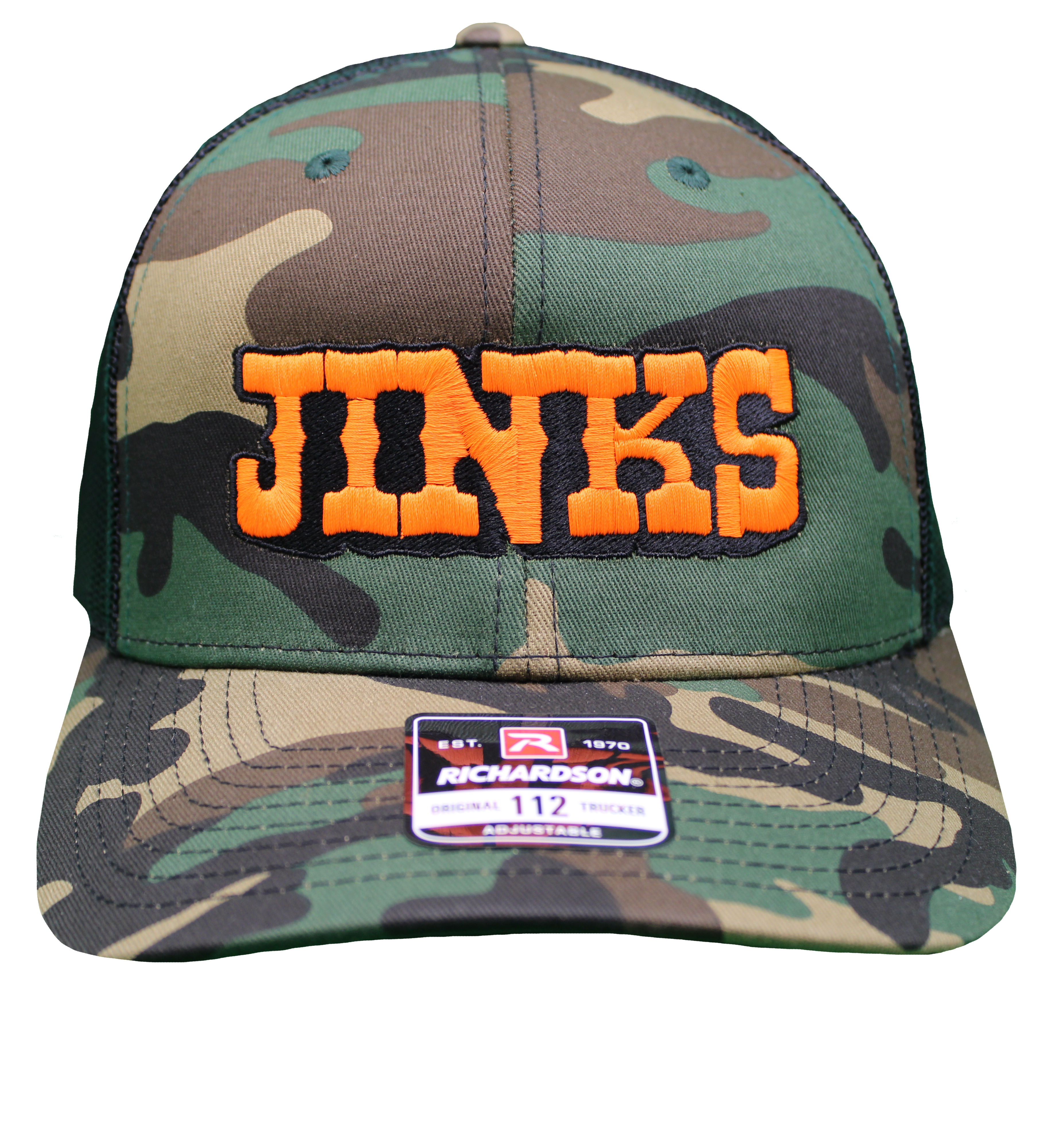 JINKS w/ Orange Embroidery Camo hat