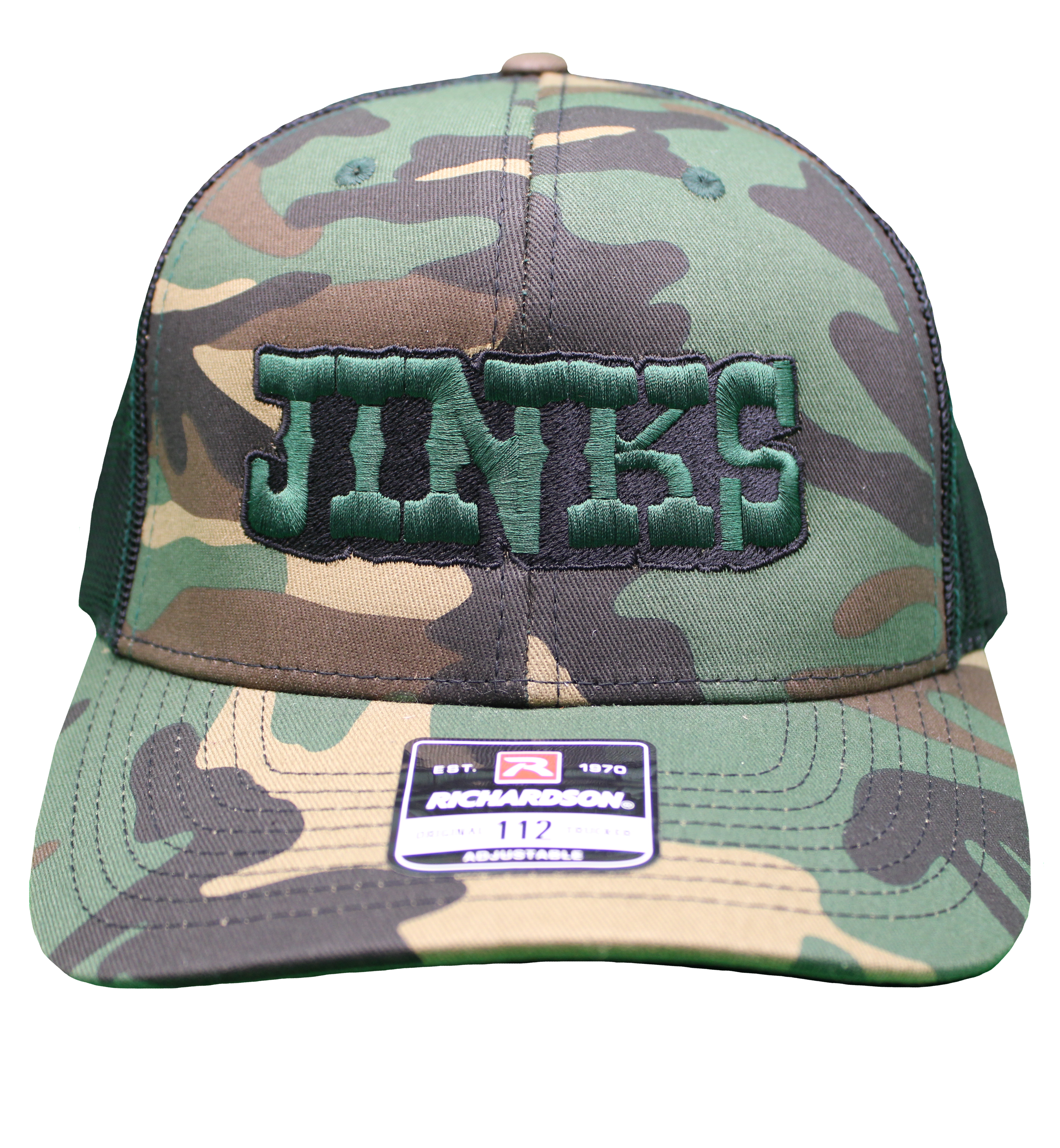 JINKS w/ Dk Green Embroidery Camo hat