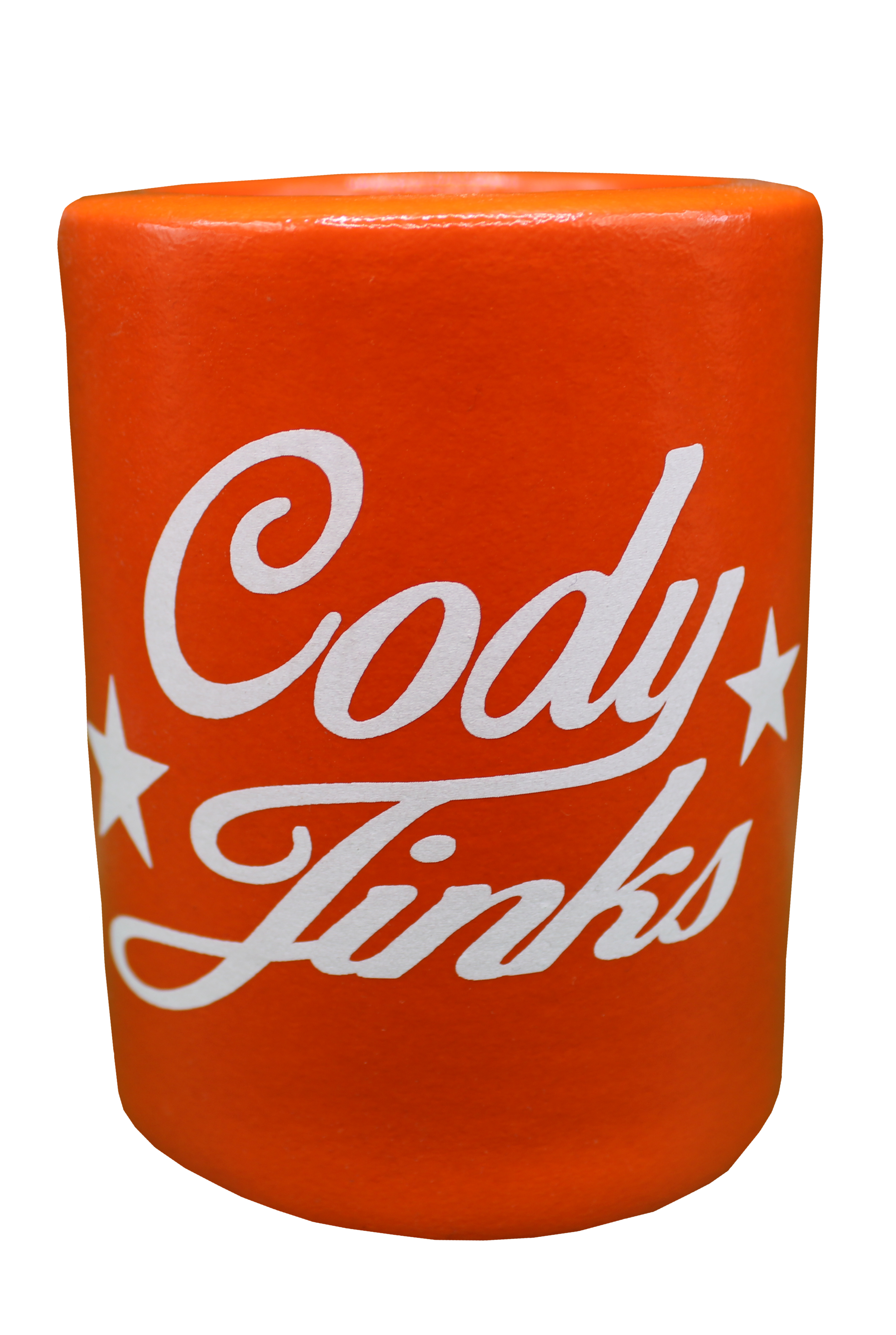 Script Hunter Orange Foam Koozie