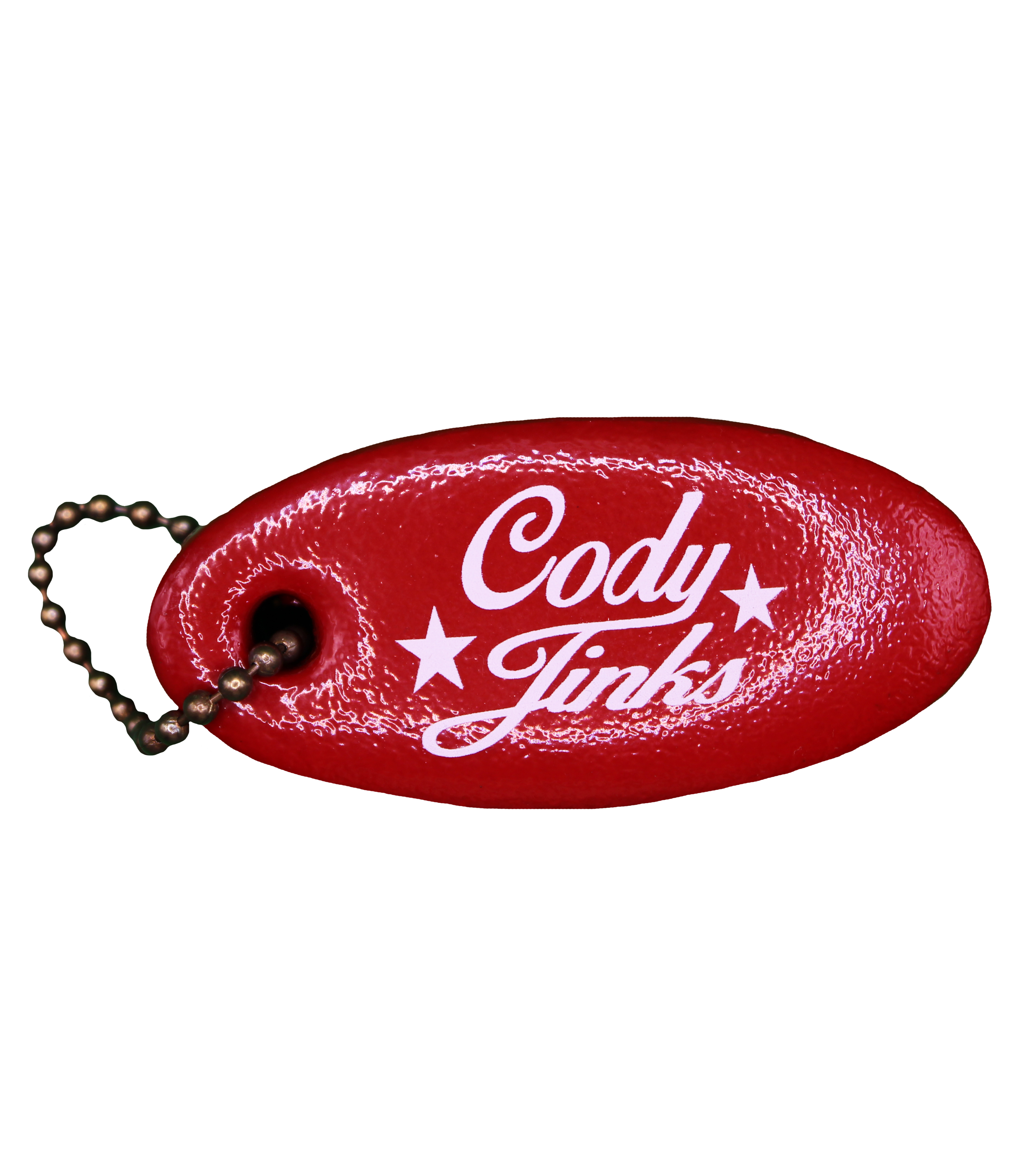 Script RED Foam Oval Key Tag