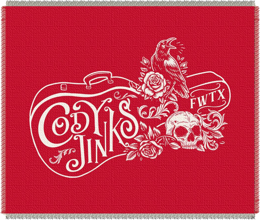 Guitar Case Woven Throw Blanket