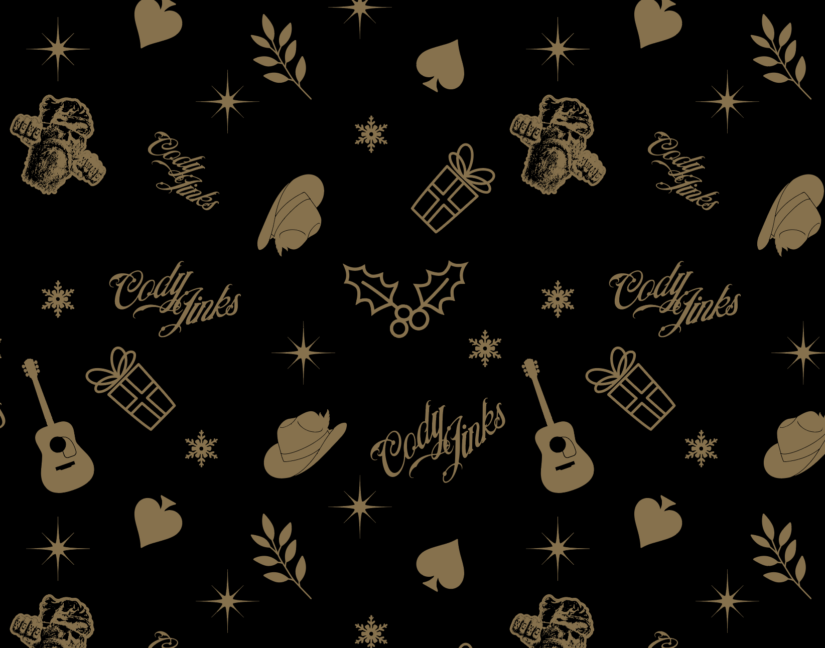 Christmas Blk/Gold Tissue Paper
